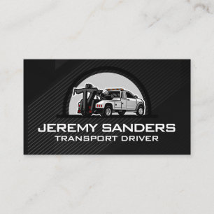 Towing Car Transport   Blue Collar Business Card