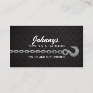 Towing Hauling Slogans Business Cards