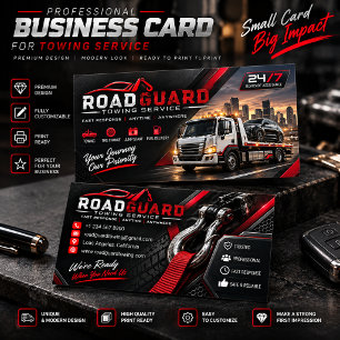 Towing Service Business Card Editable
