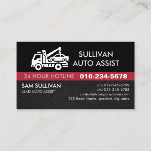 Towing Tow Truck Auto Assist Business Card