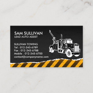 Towing Tow Truck Auto Assist Business Card