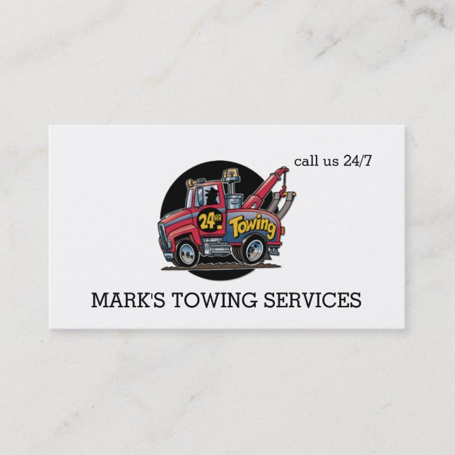 Towing Truck Business Card (Front)