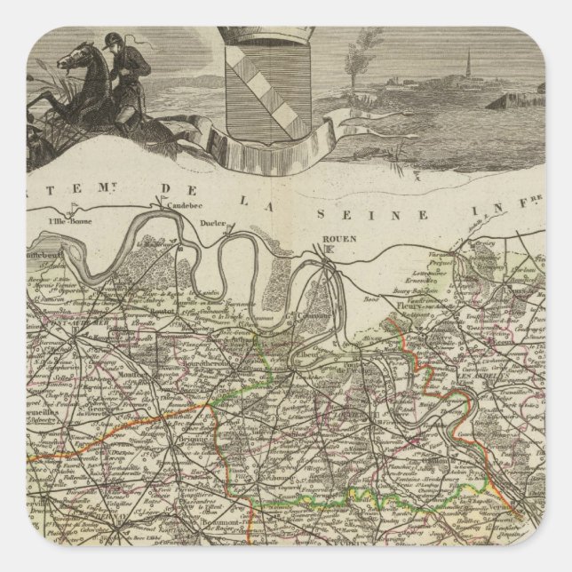 Town and Cities Square Sticker (Front)