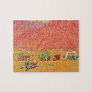 Town and Cliffs by Maynard Dixon Jigsaw Puzzle
