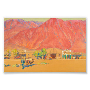 Town and Cliffs by Maynard Dixon Photo Print