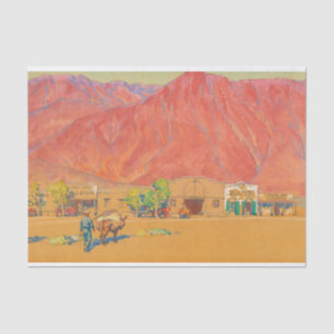 Town and Cliffs by Maynard Dixon Tissue Paper