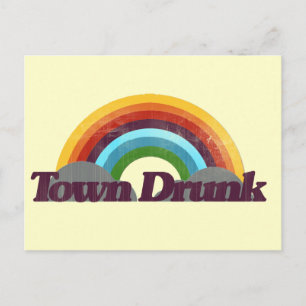 Town Drunk Postcard