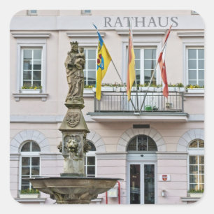 Town Hall in Remagen, Germany Square Sticker