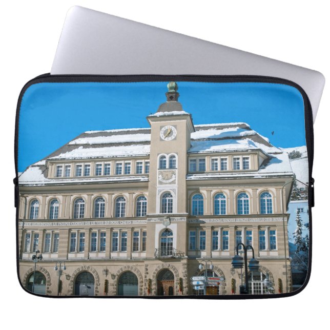 Town Hall in St Moritz Laptop Sleeve (Front)
