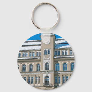 Town Hall in St Moritz, Switzerland Keychain