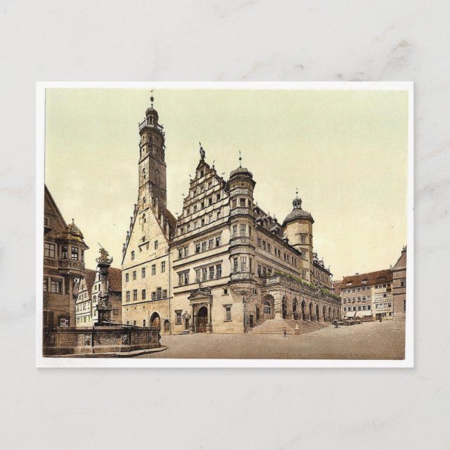 Town Hall, Rothenburg (i.e. ob der Tauber), Bavari Postcard (Front)