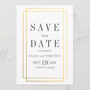 Town Hall Typography Save the Date
