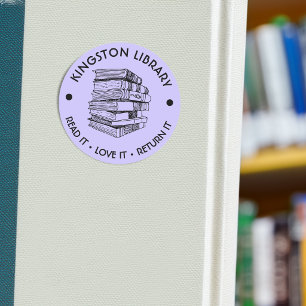 Town Library Read It Love it Return It Customize Classic Round Sticker