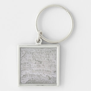Town map of Constantinople, Turkey, c.1650 (engrav Keychain