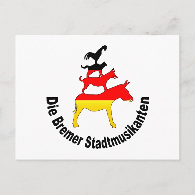 Town Musicians of Bremen Postcard (Front)