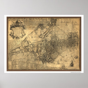 Town of Boston Map - 1769 Poster