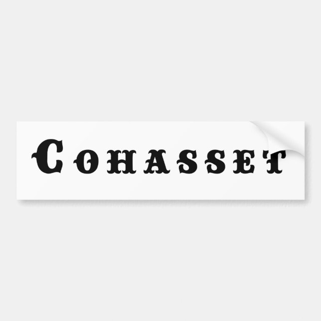 Town of Cohasset Massachusetts Bumper Sticker (Front)