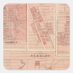 Town of Elkhart, Elkhart Co with Goshen Square Sticker