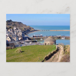Town of Port-en-Bessin in France Postcard