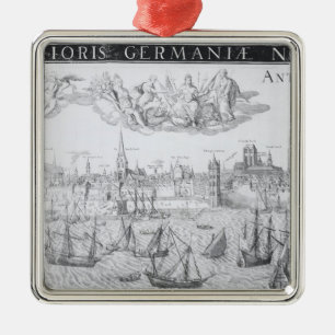 Town Plan of Antwerp, 1549 Metal Ornament
