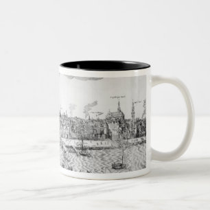 Town Plan of Antwerp, 1549 Two-Tone Coffee Mug