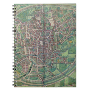 Town Plan of Brussels, from 'Civitates Orbis Terra Notebook