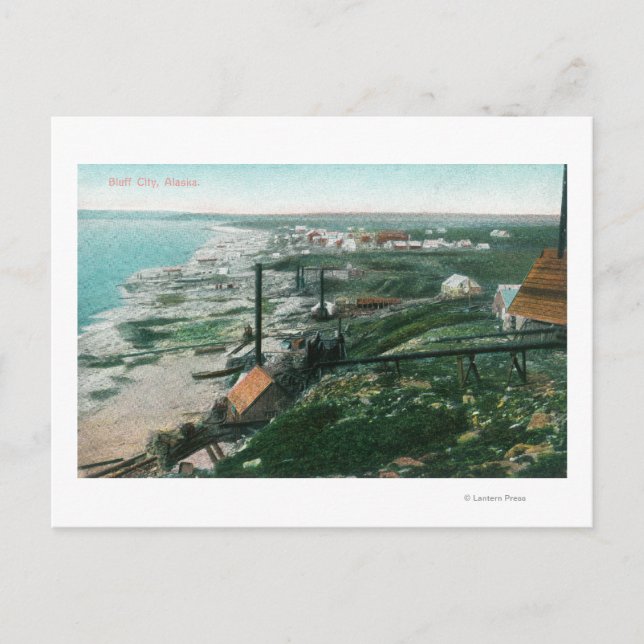 Town View and WaterfrontBluff City, AK Postcard (Front)
