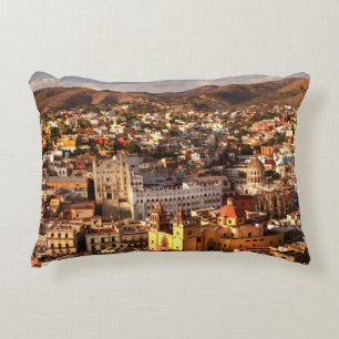 Town View From Above Accent Pillow