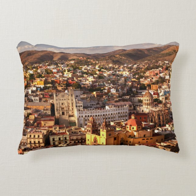 Town View From Above Accent Pillow (Front)