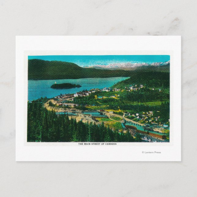Town View of Cordova, AlaskaCordova, AK Postcard (Front)