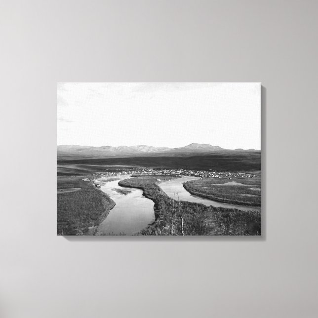 Town View of Iditarod, Alaska Photograph Canvas Print (Front)