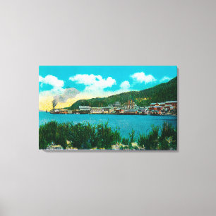 Town View of Latouche, AlaskaLatouche, AK Canvas Print