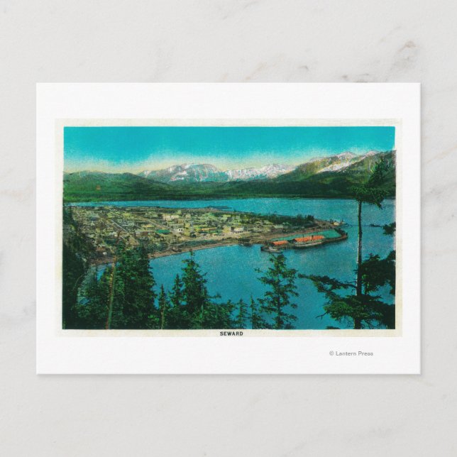 Town View of Seward, AlaskaSeward, AK Postcard (Front)