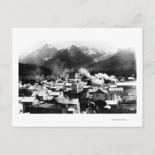Town View of Sitka, Alaska with Pyramid Postcard