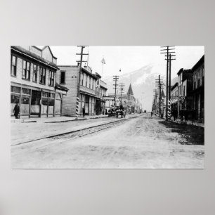 Town View of Skagway, Alaska Photograph Poster