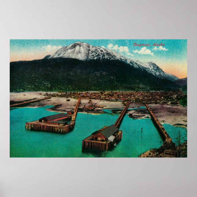 Town View of Skagway, AlaskaSkagway, AK Poster (Front)