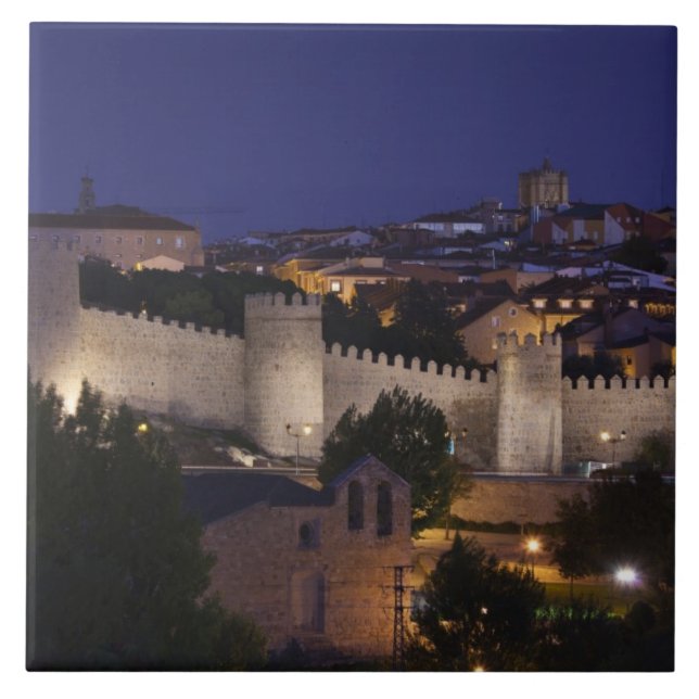 Town walls from Los Cuarto Postes, dusk Tile (Front)