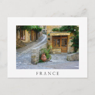 Townscape en Dordogne, France carte postale blanch