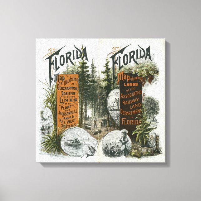 Township Map, Florida Canvas Print (Front)