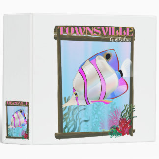 Townsville Australia Tropical fish travel poster Binder