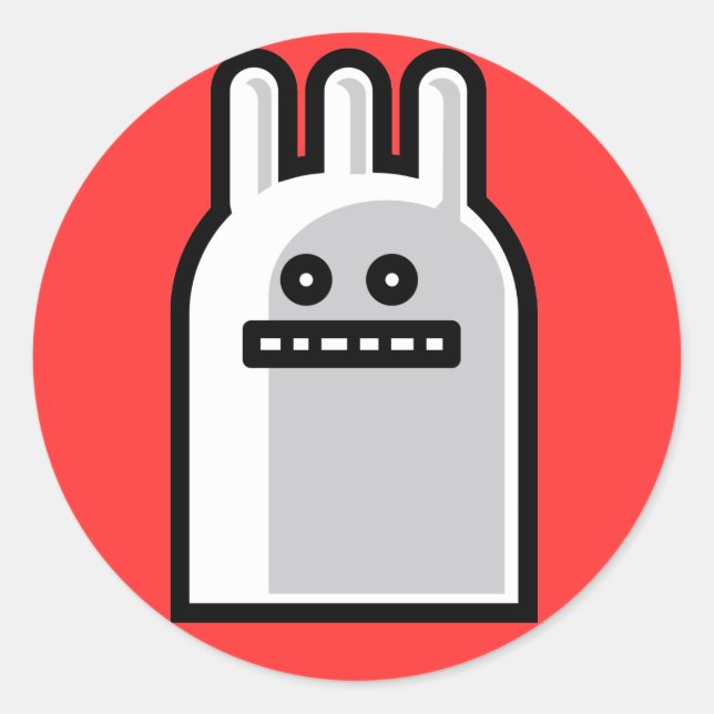 Toxic Bunny Classic Round Sticker (Front)