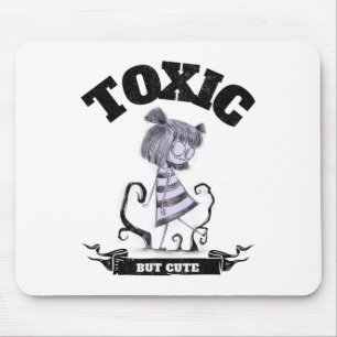 Toxic But Cute Creepy Funny Halloween Graphic  Mouse Pad