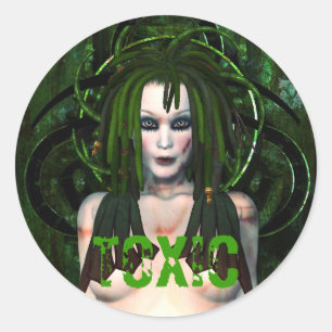 Toxic Classic Round Sticker