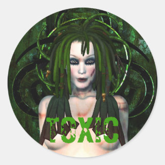 Toxic Classic Round Sticker