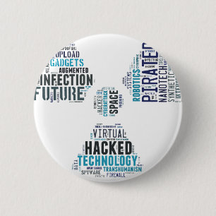 Toxic Cyberpunk Hacker 2 Inch Round Button