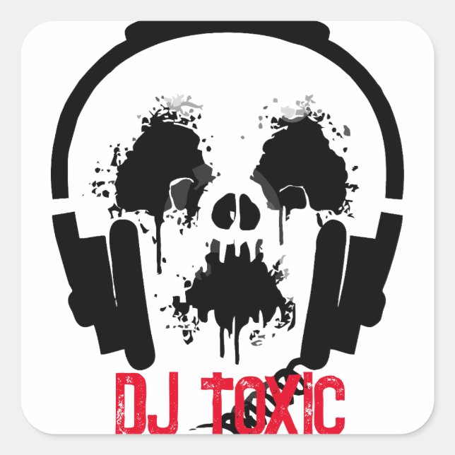 Toxic DJ  Square Sticker (Front)