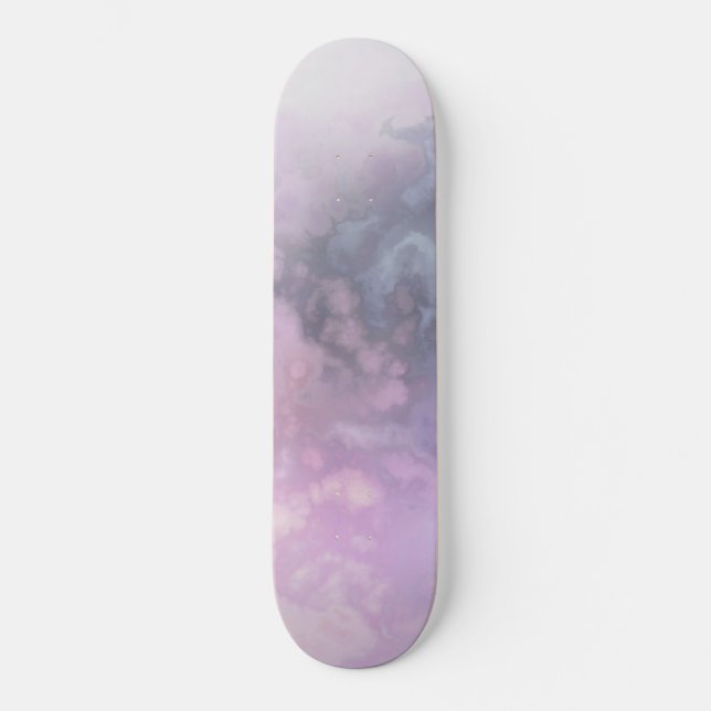 Toxic Gas Graphic (Pink Cream Blue) Skateboard (Front)