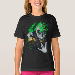 Toxic Gas Mask: Neon Flames T-Shirt