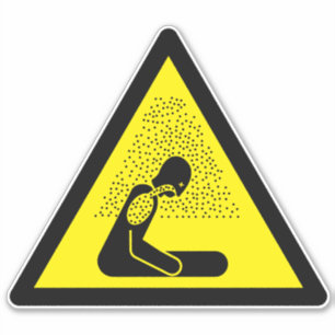 Toxic Gases Asphyxiation Hazard Symbol  Label