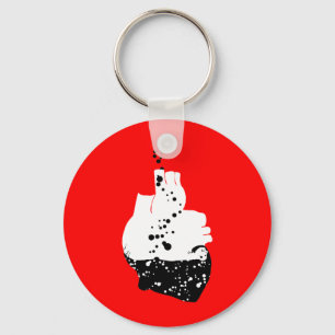 toxic heart keychain